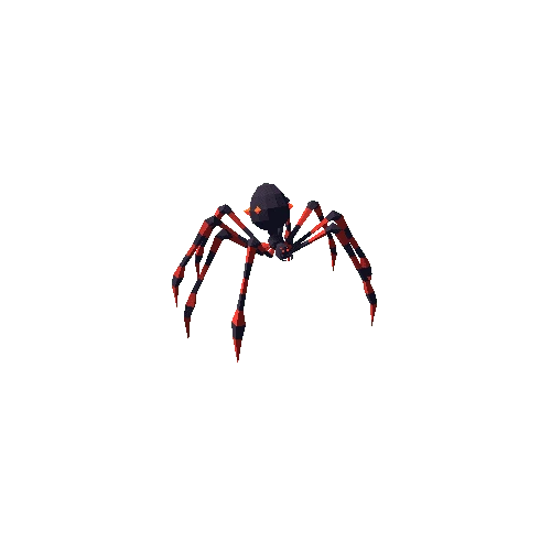Polygonal Spiderling Venom Red